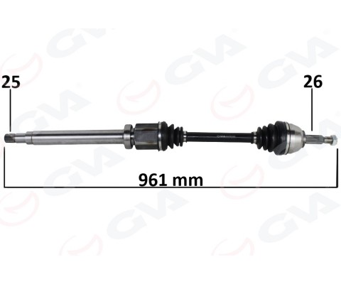 ÖN KOMPLE AKS SAĞ TRANSIT CONNECT 1.8 TDCI 02 14 75-90-110PS 960mm