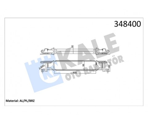 TURBO RADYATÖRÜ INTERCOOLER CORSA D AL/PL/BRZ 450x97x52