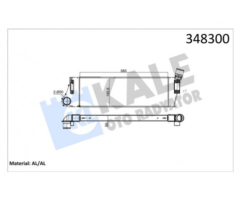 TURBO RADYATÖRÜ INTERCOOLER MGN II-SCENIC II 1.5DCI-1.9DCI AL-PL-BRZ 586x187x40