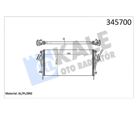 TURBO RADYATÖRÜ INTERCOOLER INSIGNIA A 09 17 1.6 CDTI LET-DTH-DTJ 2.0 DTH-NFT-NHT-DTR AL/PL/BRZ 2.8 NET-NER 665x361.7x32