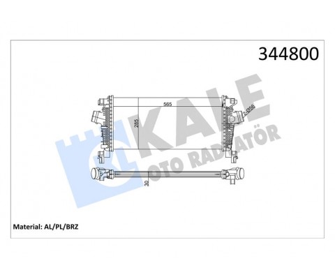 TURBO RADYATÖRÜ INTERCOOLER ASTRA J-CRUZE J305 AL/PL/BRZ 565x280x30