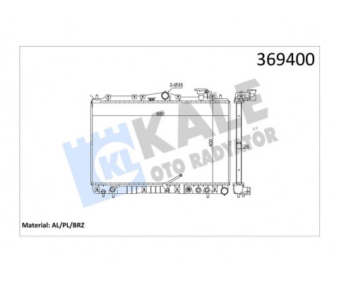 RADYATÖR HYUNDAI SONATA III AL/PL/BRZ 400x680x26