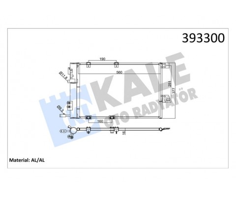 KLİMA KONDENSERİ ASTRA G-ZAFIRA 1.2 16V-1.4 16V-1.6 16V-1.8 16V-2.0 16V AL/AL 580x378x16