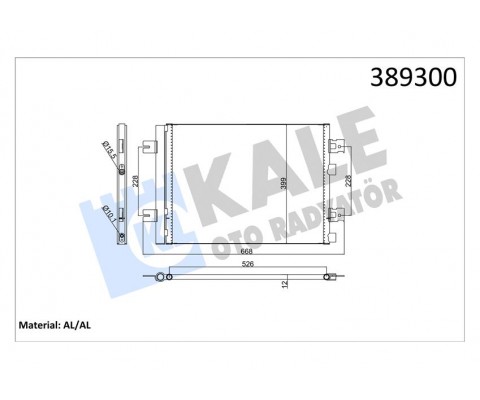 KLİMA KONDENSERİ DUSTER 10 SANDERO 08 LOGAN 10 1.2 16V-1.4-1.6-1.5DCI 513x396x12