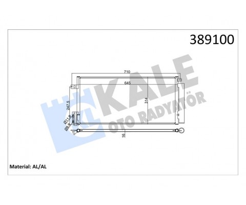 KLIMA RADYATORU OPEL CORSA D-COMBO 06 FIAT GRANDE PUNTO-BRAVO II-LINEA 1.3-1.7 CDTI-MTJ 1.6T AL/AL 625x295x16