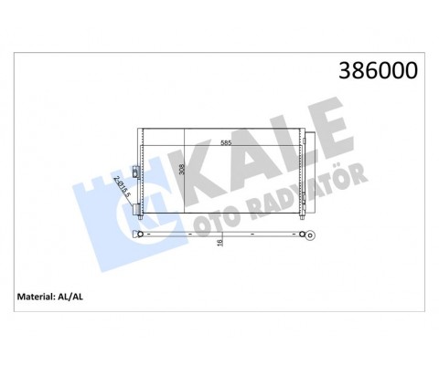 KLİMA RADYATÖRÜ KONDENSER FIAT DOBLO 01 IDEA 04 PUNTO 03 LANCIA YPSILON 06 11 1.2 1.3JTD 1.4 1.9JTD