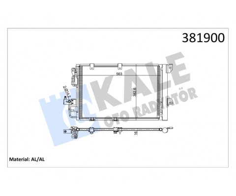 KLİMA RADYATÖRÜ KONDENSERİ ASTRA G-ZAFIRA 1.2 16V-1.4 16V-1.6 16V-1.8-2.0 16V AL/AL 573x383x16