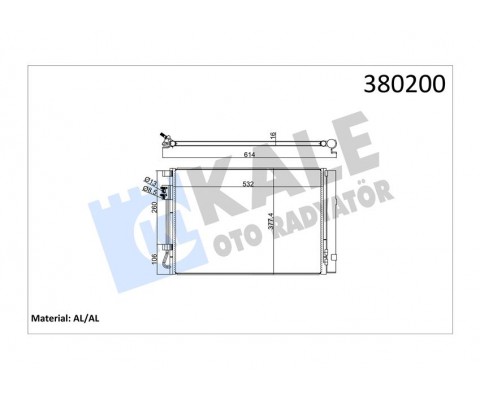 KLİMA KONDENSERİ ACCENT BLUE 1.4İ / KIA RIO III AL/AL 530x371x16