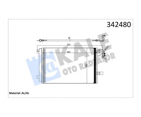 KLİMA KONDENSERİ VW MULTIVAN V-TRANSPORTER T5 BOX-BUS AL-AL