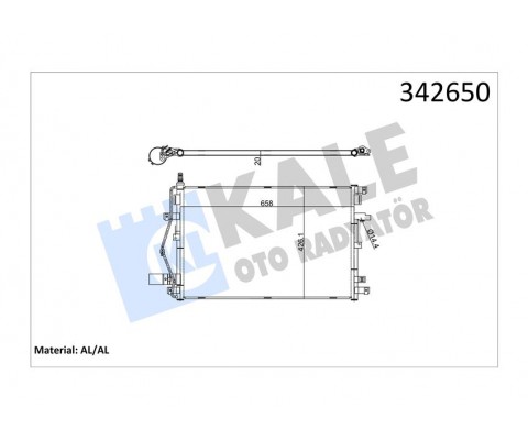 KLİMA KONDENSERİ VOLVO XC90 I 2.5T T6 V8 D5 00-14 AL-AL