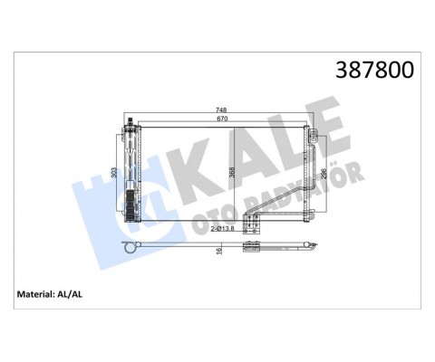 KLIMA RADYATORU MERCEDES W203 CL203 S203 C209 A209