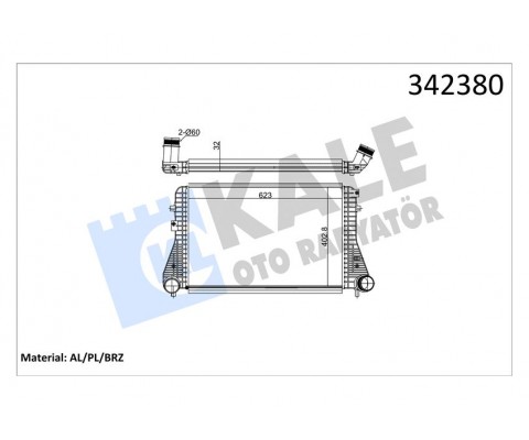 TURBO RADYATÖRÜ INTERCOOLER VW CADDY III-GOLF VI AUDI A3-TT-LEON SKODA OCTAVIA AL-PL-BRZ