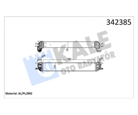 TURBO RADYATÖRÜ INTERCOOLER LAGUNA COUPE-LAGUNA III-LATITUDE 1.5 DCI AL-PL-BRZ