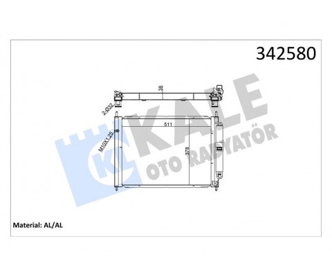 RADYATÖR KONDENSER TÜPLÜ CLIO III-MODUS 1.5 DCI MEK AC 510x382x18 16