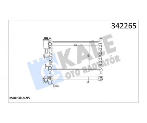 RADYATÖR FIAT UNO 70 İe AL-PL-BRZ