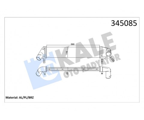 TURBO RADYATÖRÜ INTERCOOLER LOGAN MCV-SANDERO 09 K9K AL/PL/BRZ