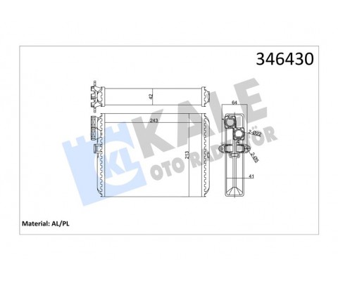 KALORİFER RADYATÖRÜ VOLVOS60 2.0T 2.4 01 S80 98-06 V70 00 XC70 00 XC90 02 812328