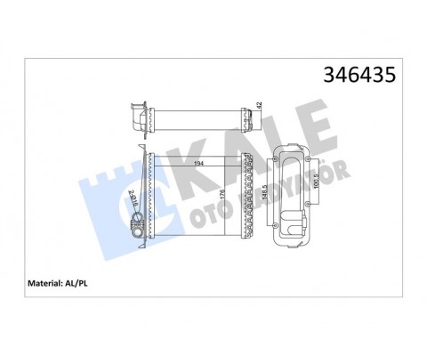 KALORİFER RADYATÖRÜ VOLVO 850 91-96 C70 98-05 S70 97-00 V70 97-00