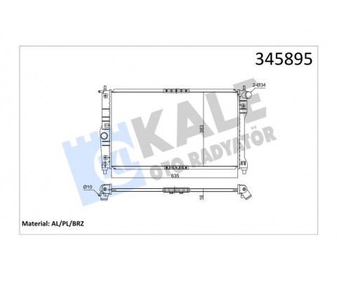 RADYATÖR DAEWOO LANOS 1.4-1.5-1.6 97 635x382x16 AC MEK AL/PL/BRZ