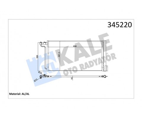 KLIMA RADYATORU KONDANSER FOCUS III 1.6TI 16V 11 C MAX GRAND C MAX 1.6TI 16V 1 BENZINLI