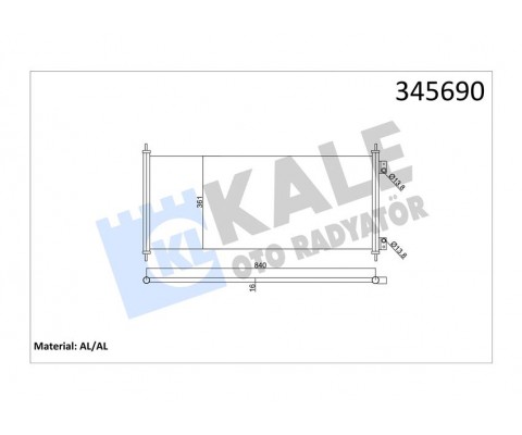 KLIMA RADYATORU KONDANSER TRANSIT V184 2.0TDCI 2.4 TDCI 00 06