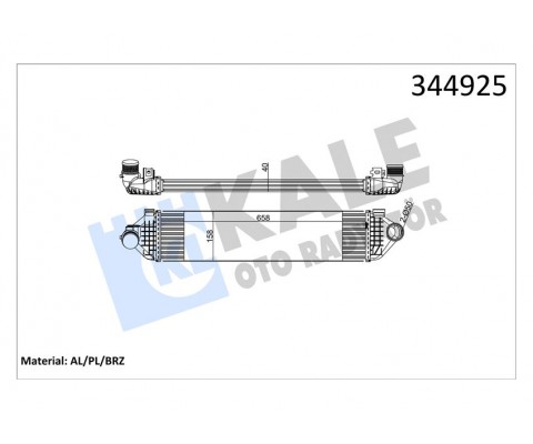 TURBO INTERCOLL RADYATORU MONDEO IV 07 14 S MAX GALAXY 06 1.6 ECOBOOST VOLVO V70 III 135 T4 10 15 V60 I 155. 157 T4F 11 15 S80 II 124 T4F 11 15 S60 II 134 T4F-T3-T4 11 15