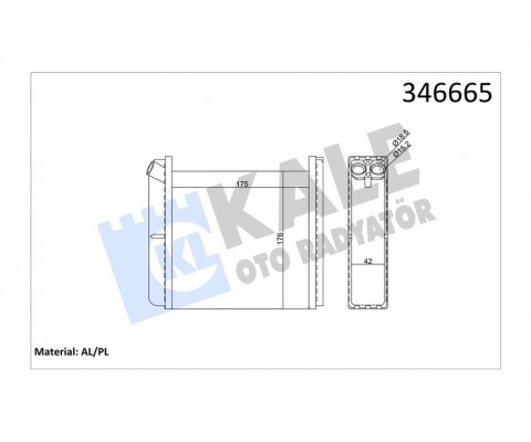 KALORİFER RADYATÖRÜ ASTRA F-CALIBRA A-VECTRA A 175x195x40