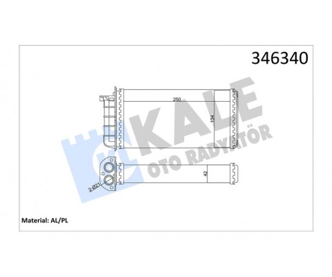 KALORİFER RADYATÖRÜ BRAVO 95-01 BRAVA 95-01 MAREA 96-02 250x140x42