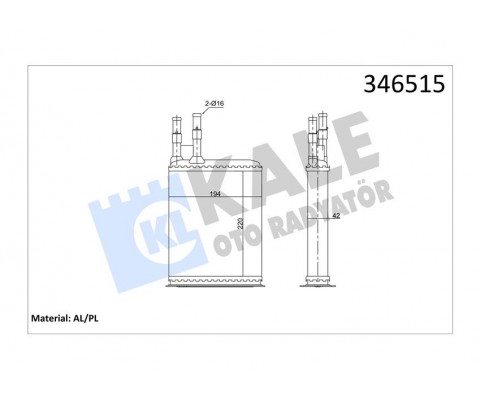 KALORİFER RADYATÖRÜ DUCATO-BOXER-JUMPER 94-02 220x195x42