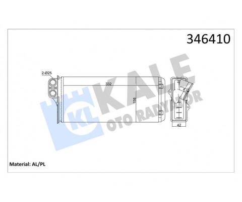 KALORİFER RADYATÖRÜ MASTER II 2.5D-2.8DTI 98-01 OPEL MOVANO 1.9DTI-2.2DTI 00