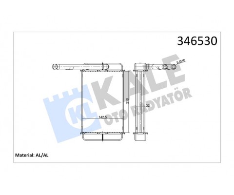 KALORIFER RADYATORU TRANSIT 2.0 2.5D 85 92 T12 T15 92 00 BRAZING