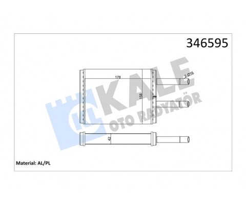 KALORİFER RADYATÖRÜ BRAZİNG MAZDA 626 OTOM/MEK 183x156x26