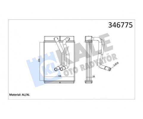 KALORİFER RADYATÖRÜ HYUNDAI SONATA IV 2.0 16V 98-04