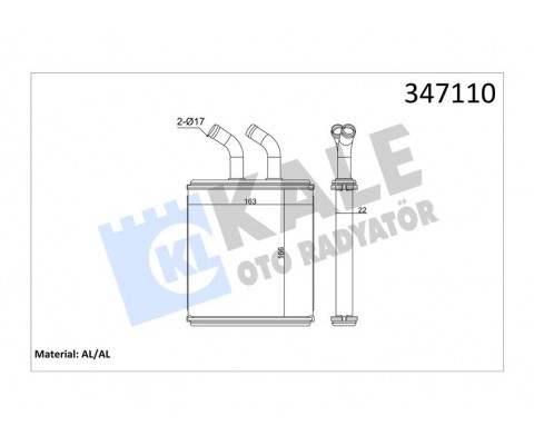 KALORİFER RADYATÖRÜ KIA RIO 1.3-1.5-1.5 16V 00-05