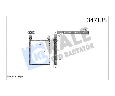 KALORİFER RADYATÖRÜ TOYOTA COROLLA 1.4 VVTI-1.6 VVTI 02-07