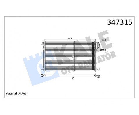 KONDANSER FIAT DOBLO 1.4 10 OPEL COMBO 12 ALFA ROMEO MITO 1.4 11