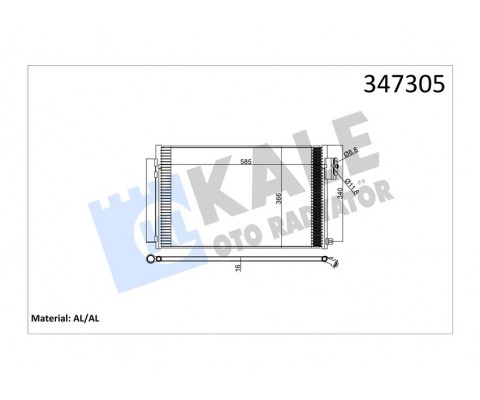 KLİMA KONDENSERİ EGEA-FIAT 500 1.4 AL-PL-BRZ 2015