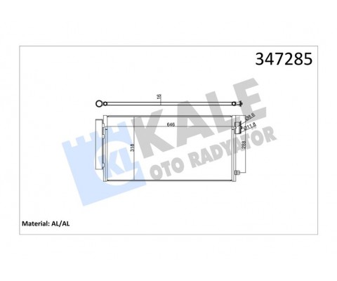 KLİMA KONDENSERİ FIAT EGEA-500L 12 1.3-1.6 MULTİJET-1.4 BENZINLI AL-PL-BRZ