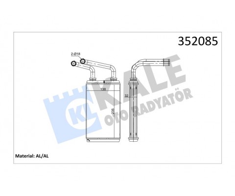 KALORİFER RADYATÖRÜ MASTER-MOVANO 2.5-3.0 DTI-DCI 235x145x42