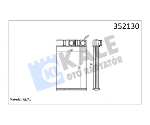 KALORİFER RADYATÖRÜ OPEL INSİGNİA 2.0 CDTİ 08 CRUZE 06 206X150X26 OTO.-MEK.