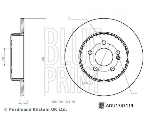 FREN DISKI ARKA MERCEDES C-CLASS W205 S205 C205 A205