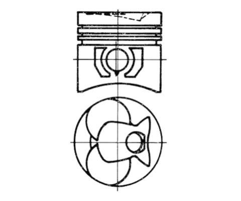 PISTON SEGMAN STD 90.90mm MERCEDES OM616 OM617 W123 S123 W460 B601 SESSIZ