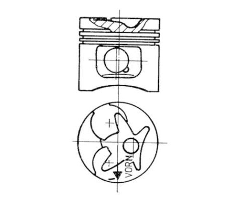 PISTON SEGMAN STD 87.00mm MERCEDES OM601 OM602 OM603 W201 W124 W202 W463