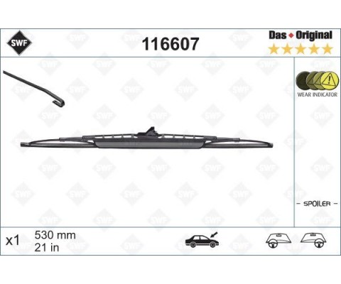 SİLECEK SWF 53cm x1 SPOİLERLİ GOLF III IV A3-A4-BMW 3-GOLF 3-PASSAT INCA IBIZA LEON AVENSIS