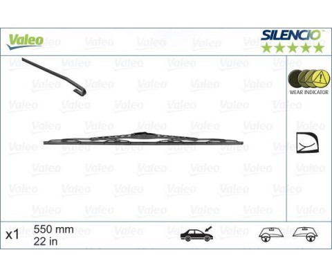 SILECEK SUPURGESI ON SAG 550mm MERCEDES C-CLASS W203 S203 CL203 SWF