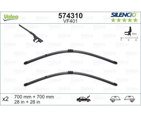 x SİLECEK 70 70cm FLATBLADE-MUZ TİPİ TOURAN-SHARAN GALAXY 119383 3397118950 VM401 XTRM