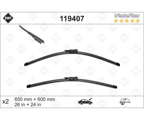 SILECEK SUPURGESI TAKIMI 650mm / 600mm MERCEDES SPRINTER B906 . VW CRAFTER 30-35-50 SWF