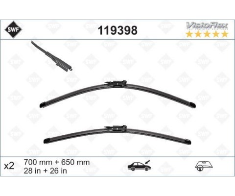 SILECEK SUPURGESI TAKIMI 700mm / 650mm MERCEDES VITO W639 03 SWF