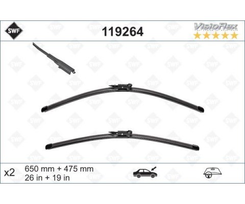 SILECEK SUPURGESI TAKIMI 650mm / 475mm MERCEDES B-CLASS W246 11 18 SWF