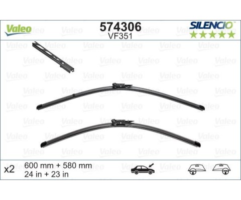 SILECEK SUPURGESI 600/580mm SWF BMW E60